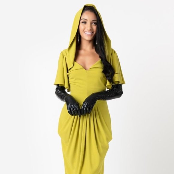 Micheline Pitt For Unique Vintage Zhora Chartreuse - Picture 4 of 4